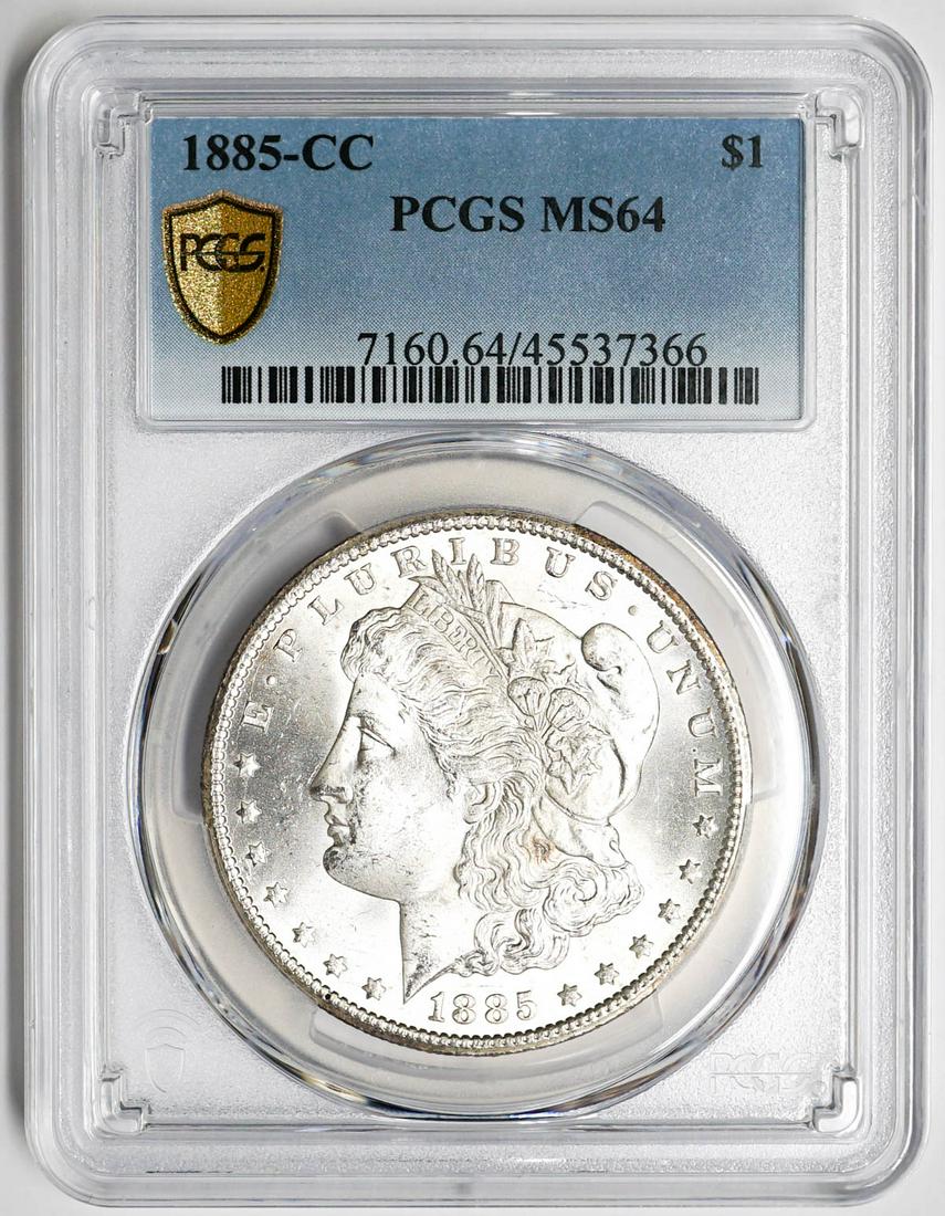 1885-CC U.S. Morgan Dollar PCGS MS64 (1 of 2)