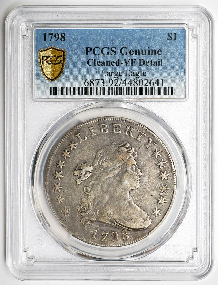 1798 Draped Bust Dollar PCGS Genuine-Cleaned (1 of 2)