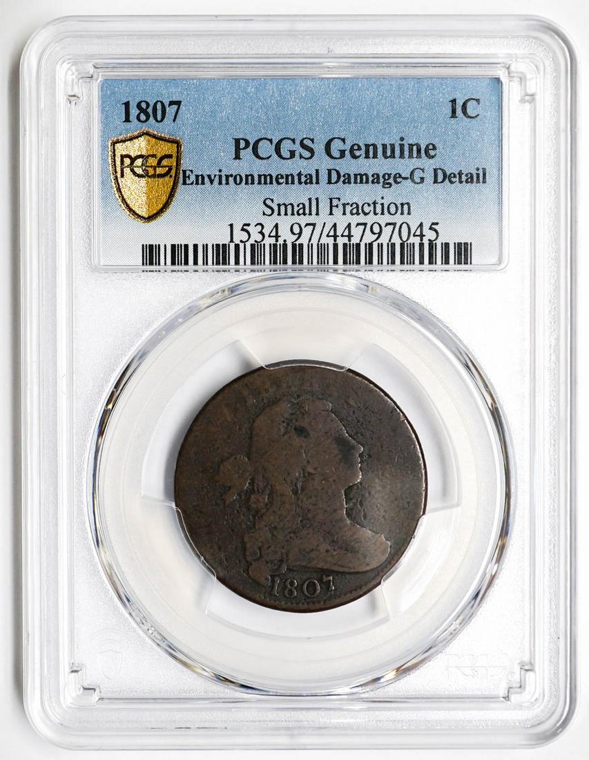 1807 Large Cent Small Fraction PCGS Genuine (1 of 2)