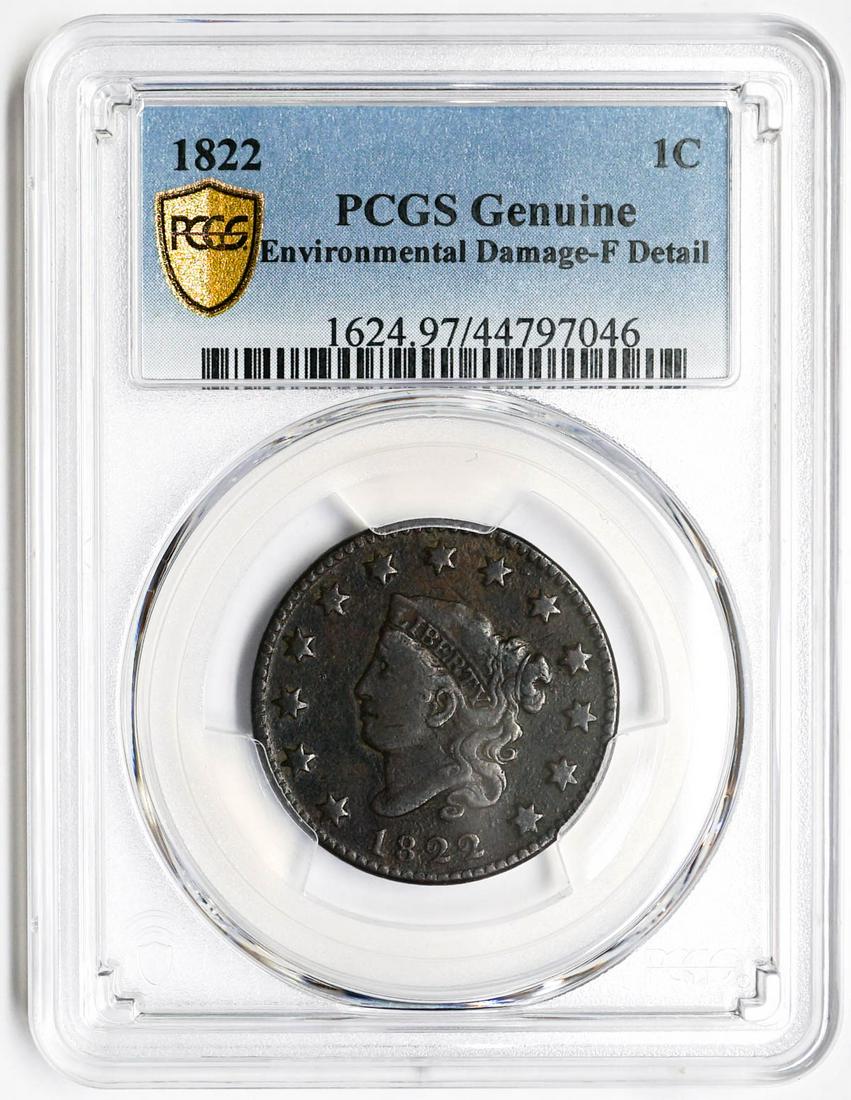 1822 Large Cent PCGS Genuine (1 of 2)