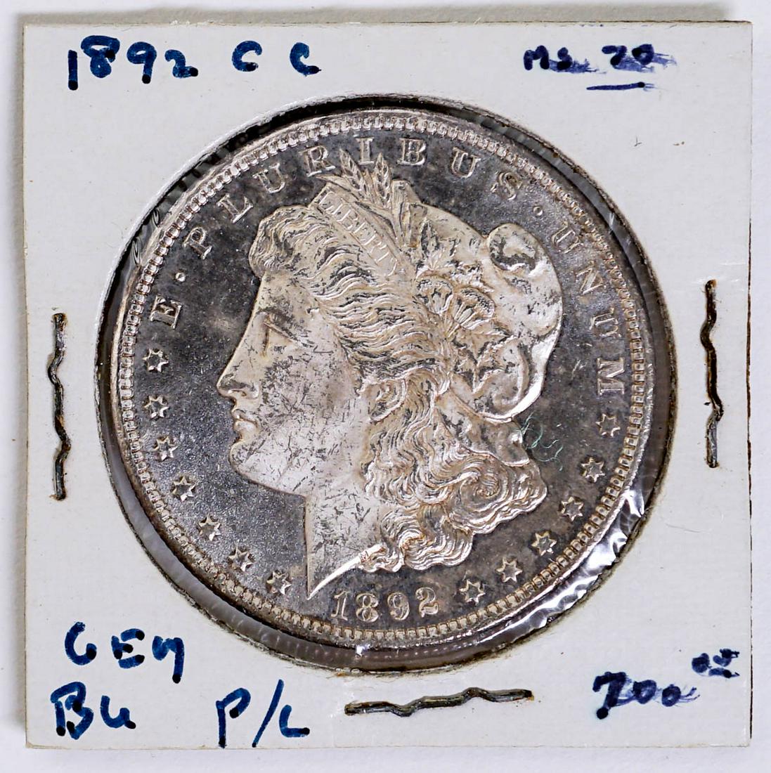 1892-CC Morgan Silver Dollar (1 of 2)