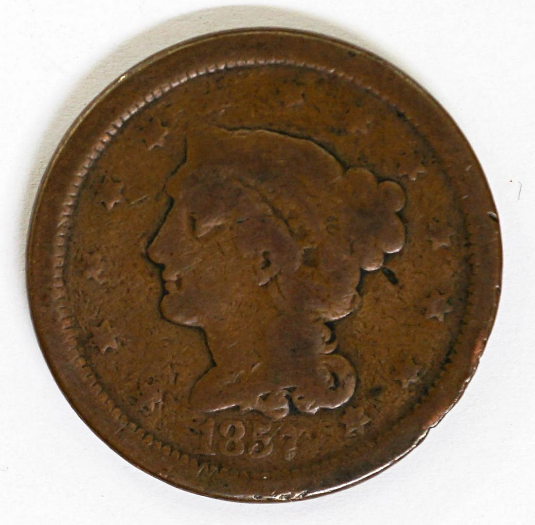1857 U.S. Large Cent (1 of 2)