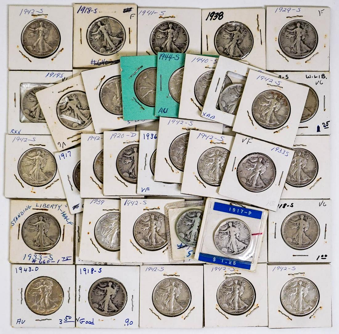 (43) U.S. Walking Liberty Half Dollars (1 of 5)
