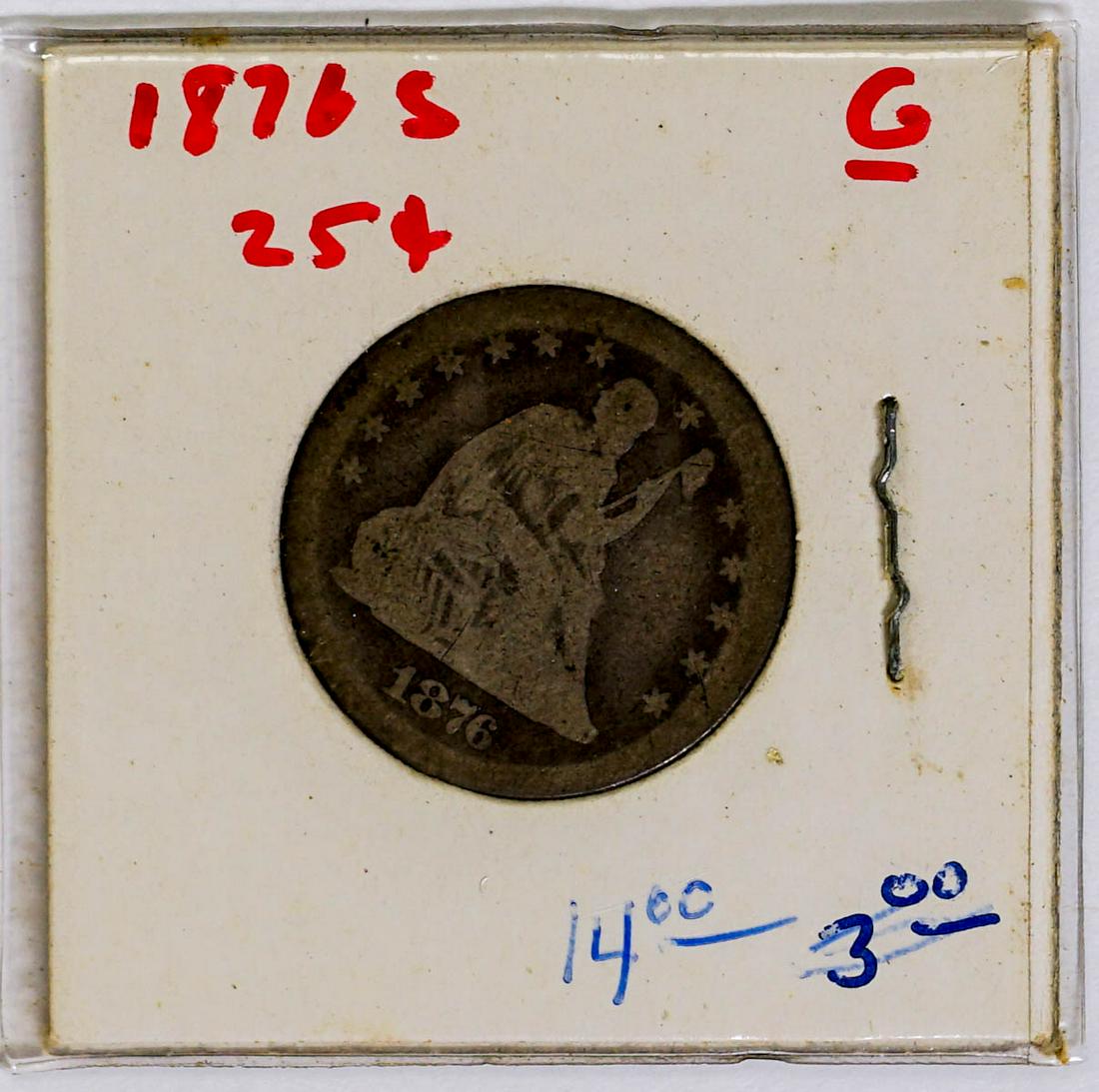 1876-S Seated Liberty Quarter (1 of 2)