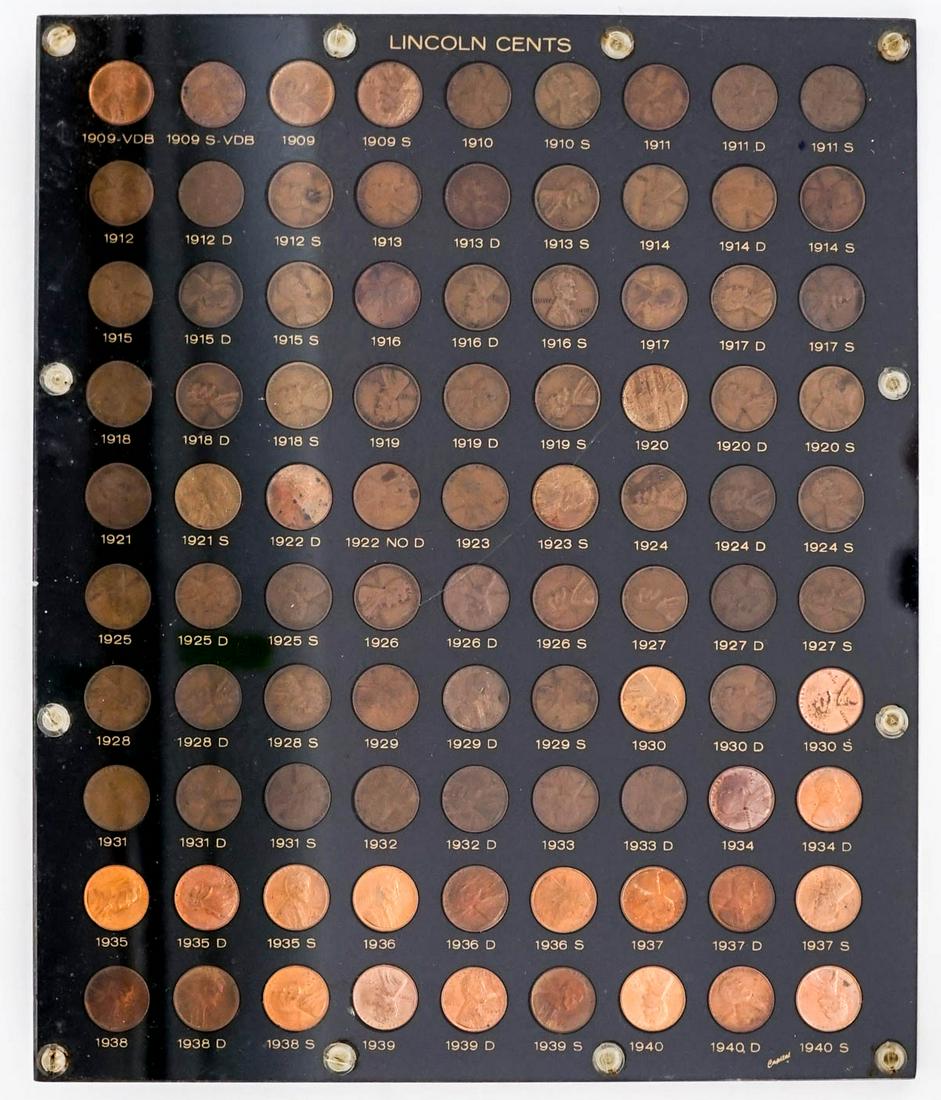(90) U.S. Lincoln Cents 1909-1940 (1 of 2)