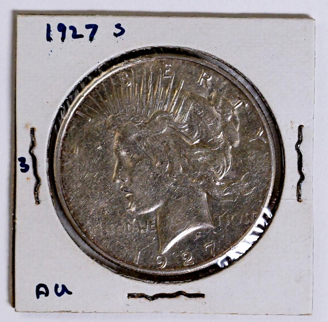 1927-S Peace Dollar.: 1927-S Peace Dollar. Grade on coin holder is not guaranteed as grading can be subjective. Payment by wire transfer only unless pre-approved for alterative form of payment. Please note special bidding 