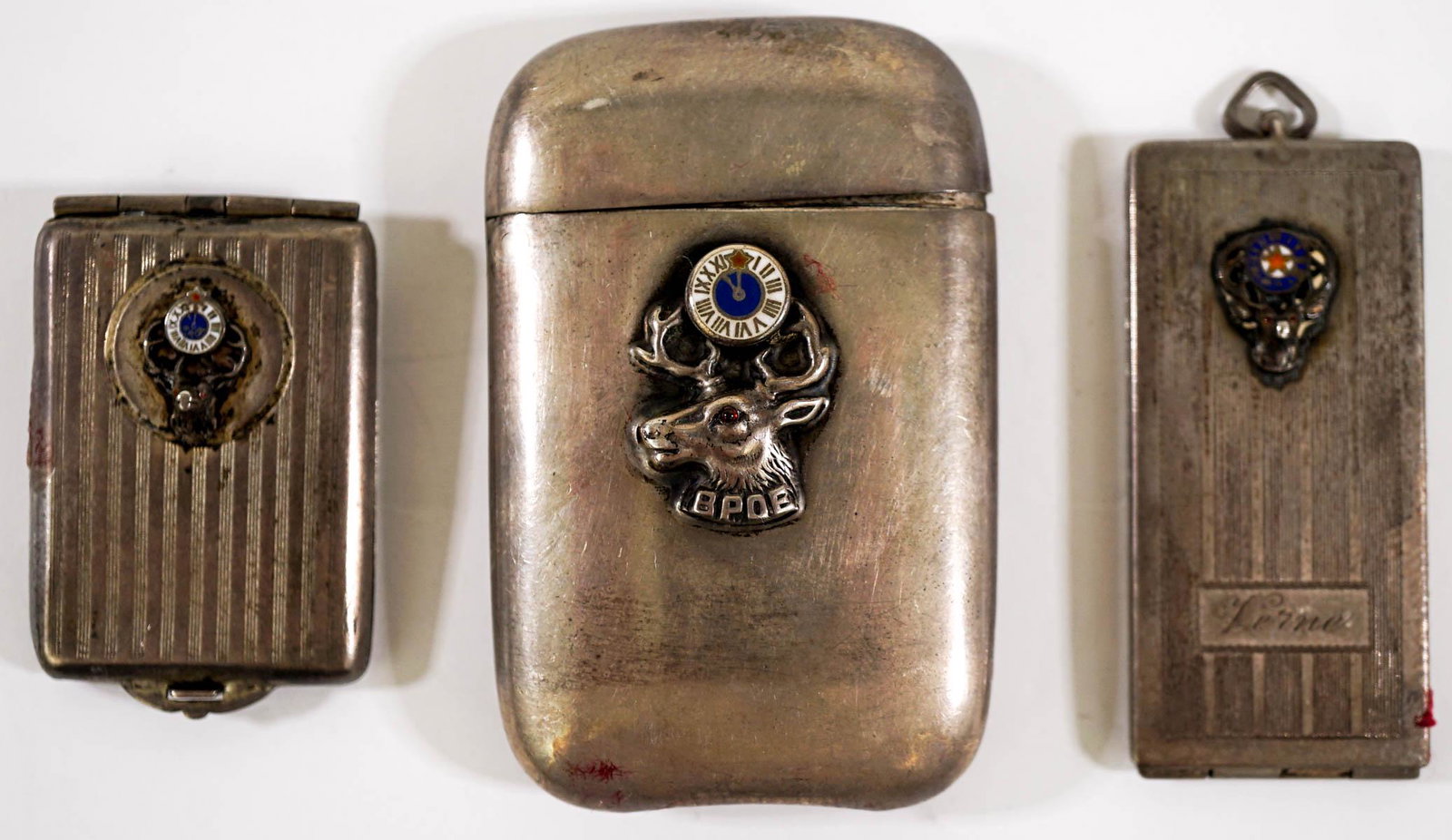 Antique BPOE (3) Match / Card Cases [Sterling] (1 of 14)