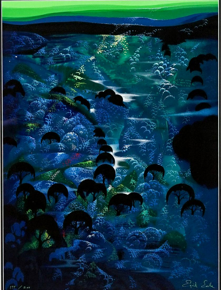 Eyvind Earle S/N Serigraph #177/200 Emerald Sky (1 of 4)