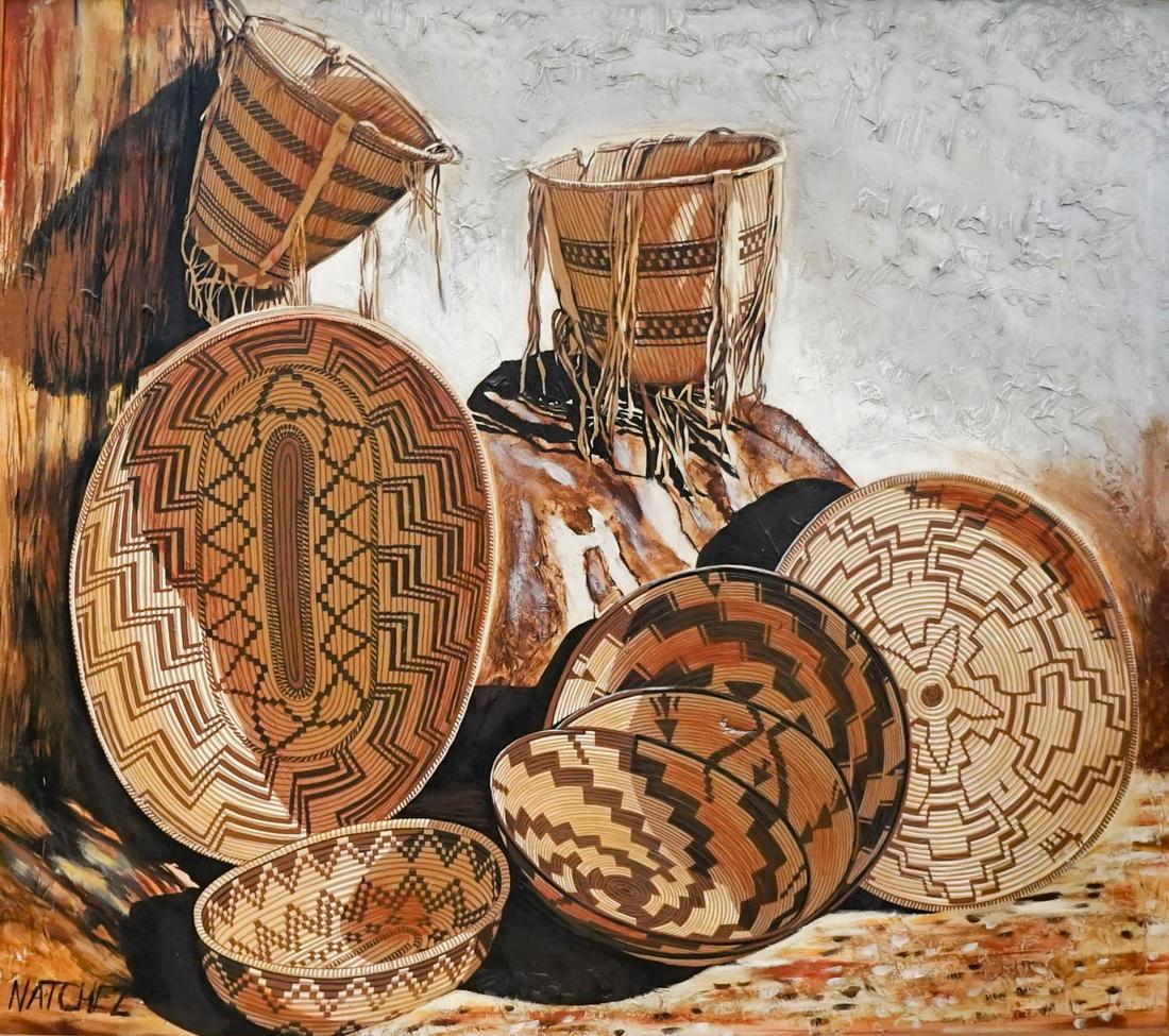 Stan Natchez Large Framed Original Oil Painting (1 of 7)