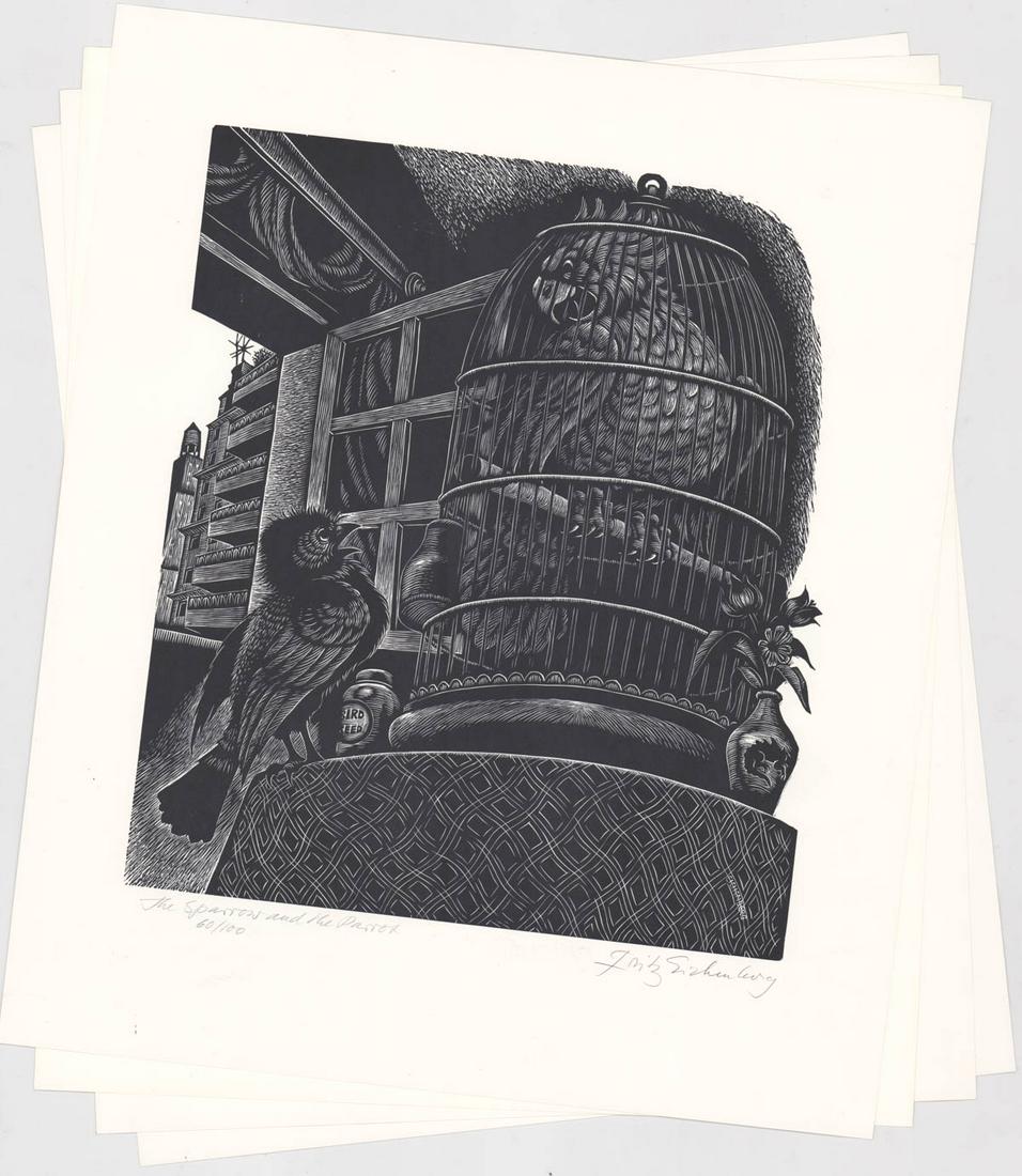 (4) Fritz Eichenberg Wood Engravings (1 of 5)