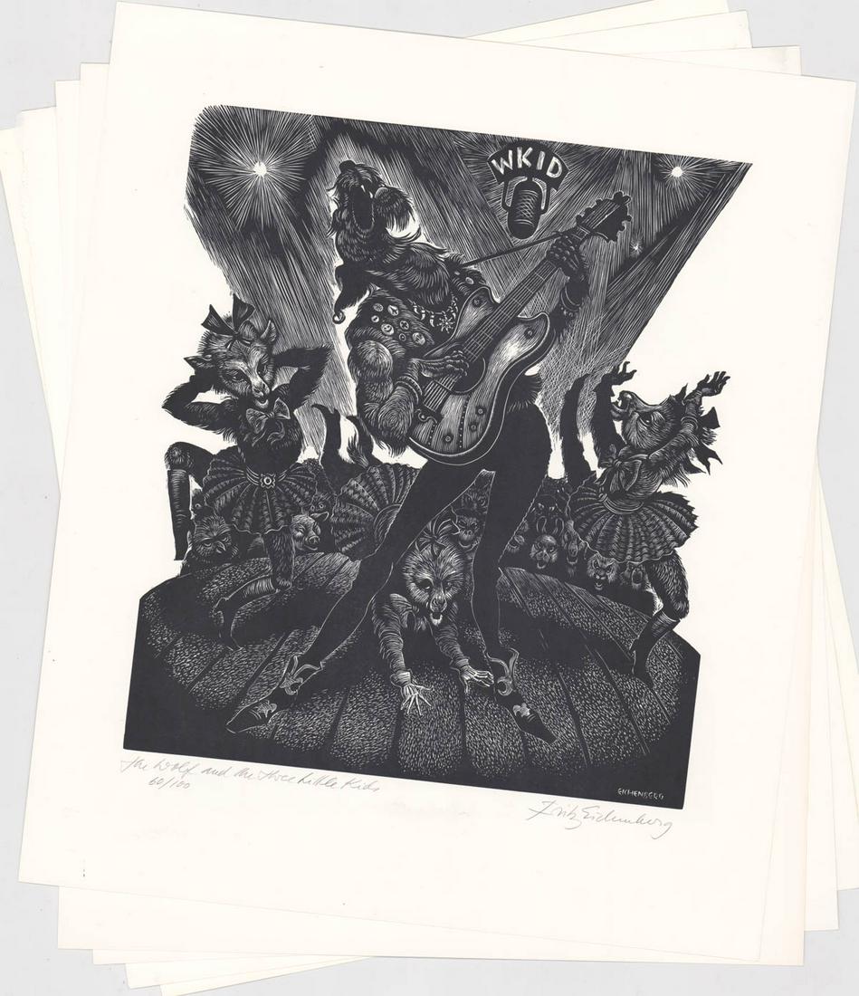(5) Fritz Eichenberg Wood Engravings (1 of 6)