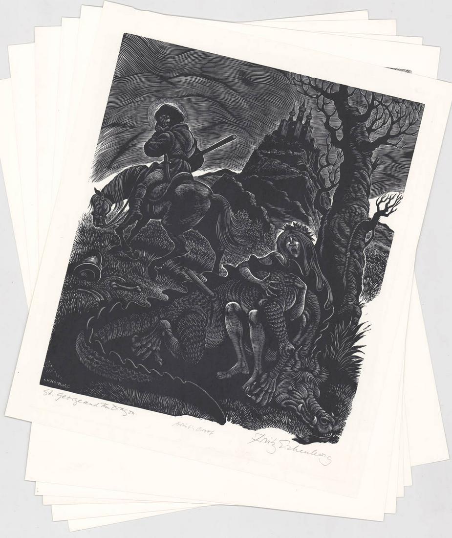 (6) Fritz Eichenberg Wood Engravings (1 of 7)