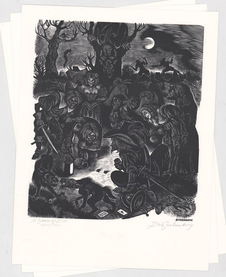 (4) Fritz Eichenberg Wood Engravings (1 of 5)