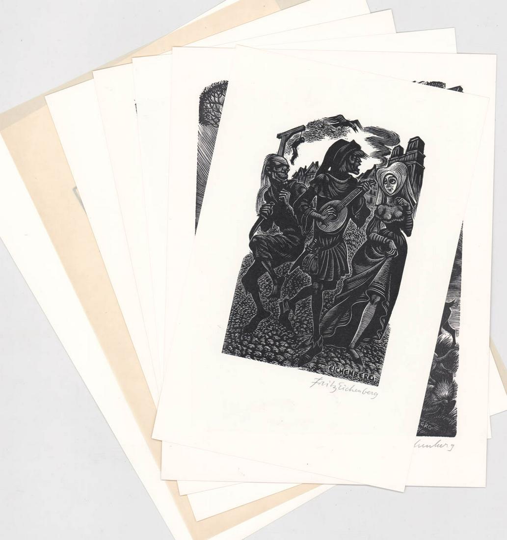 (4) Fritz Eichenberg Wood Engravings (1 of 8)