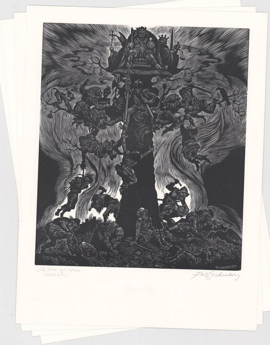 (4) Fritz Eichenberg Wood Engravings (1 of 5)