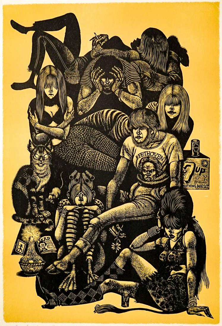 Fritz Eichenberg Large Signed Wood Engraving (1 of 5)