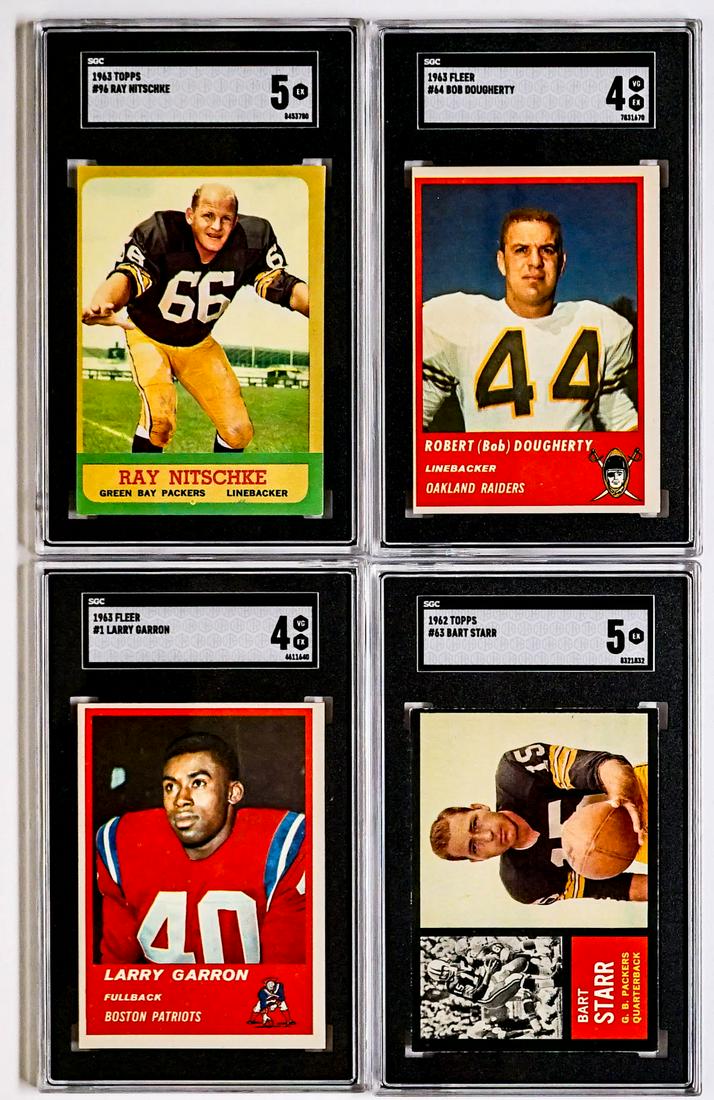 (4) Graded Vintage Football Cards (1 of 2)
