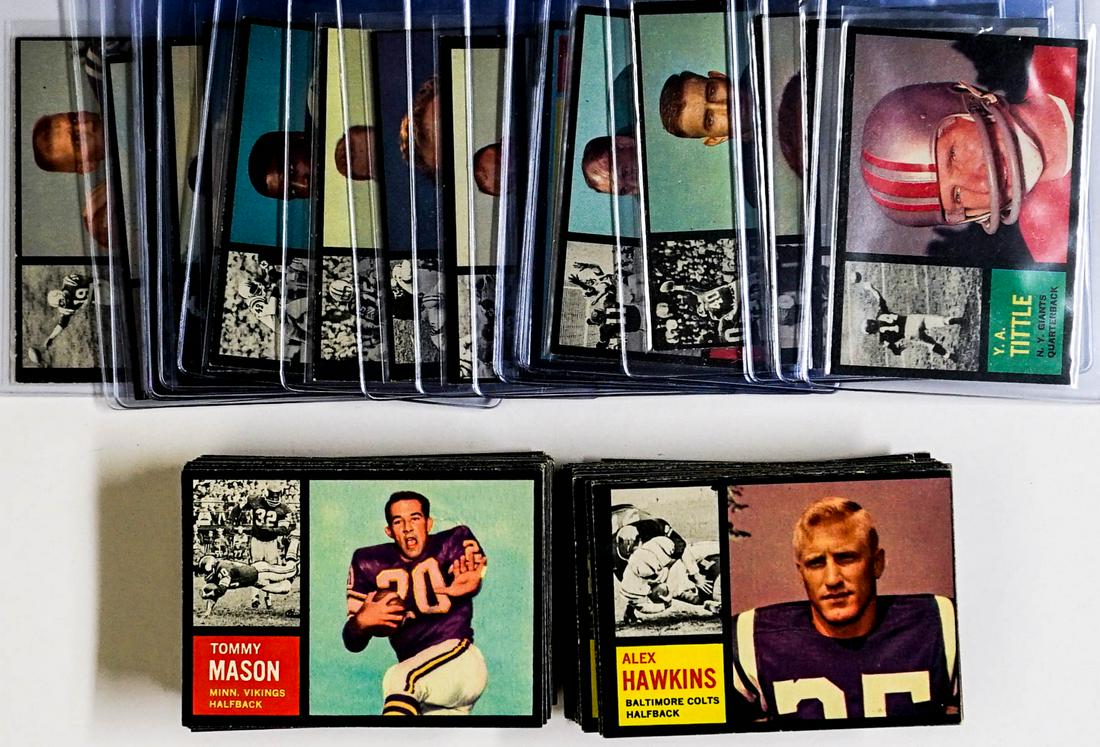 1962 Topps Football Near Complete Set 160/176 (1 of 8)