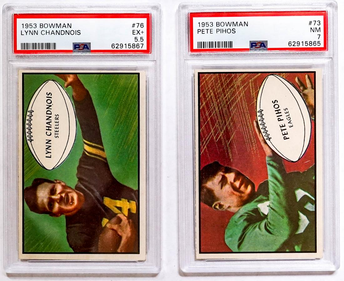 (2) 1953 Bowman Football Graded Cards (1 of 2)