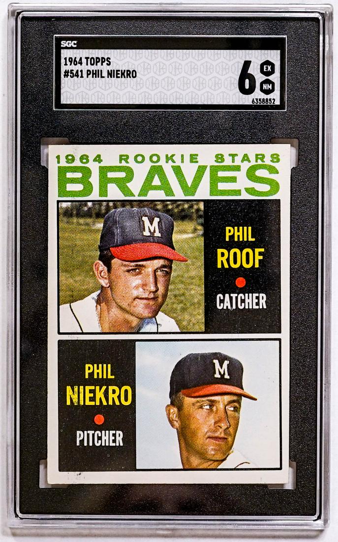 1964 Topps #541 Phil Niekro (R) SGC 6 (1 of 2)