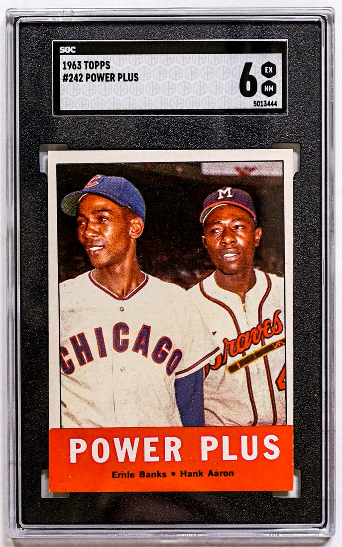 1963 Topps #242 Power Plus Aaron, Banks SGC 6 (1 of 2)