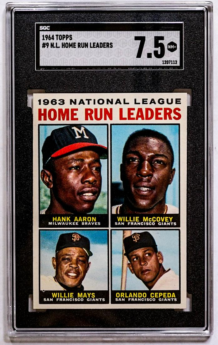 1964 Topps #9 N.L. Home Run Leaders SGC 7.5 (1 of 2)