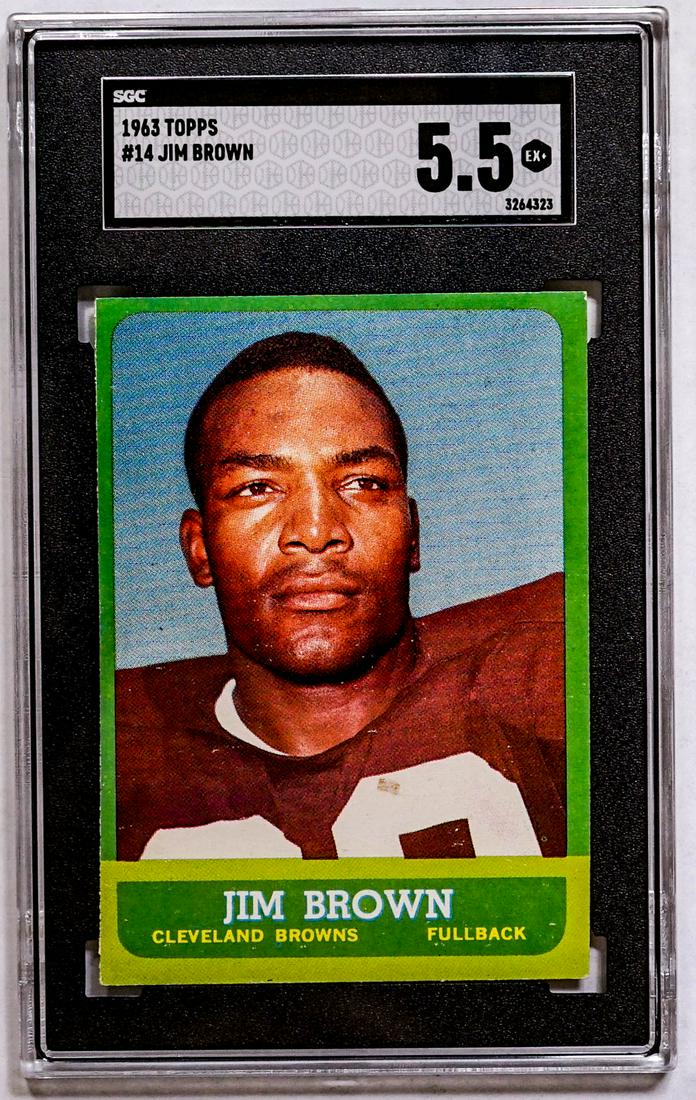 1963 Topps #14 Jim Brown SGC 5.5 Bright/Centered (1 of 2)