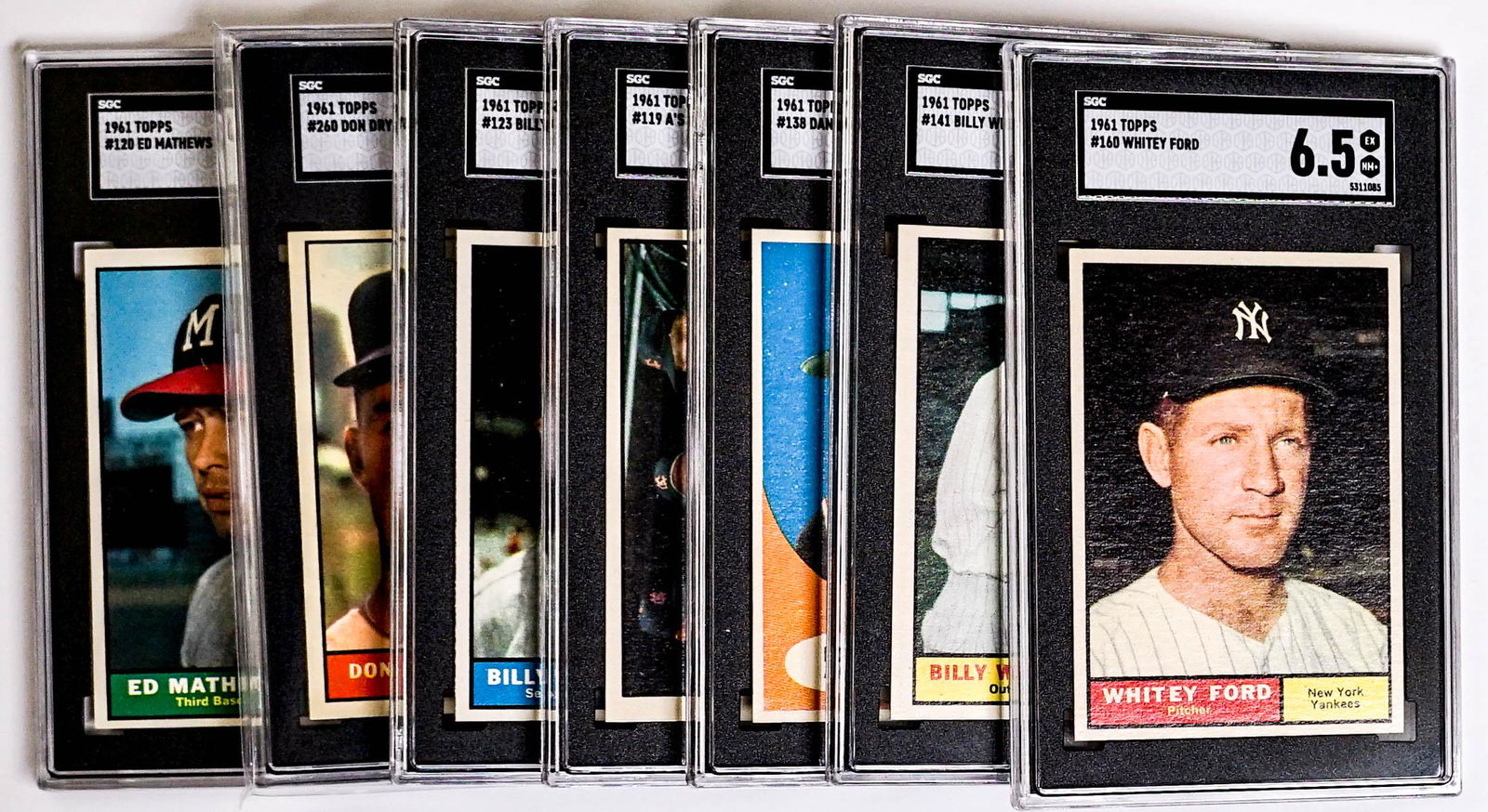 (7) Graded 1961 Topps Baseball Cards (1 of 9)