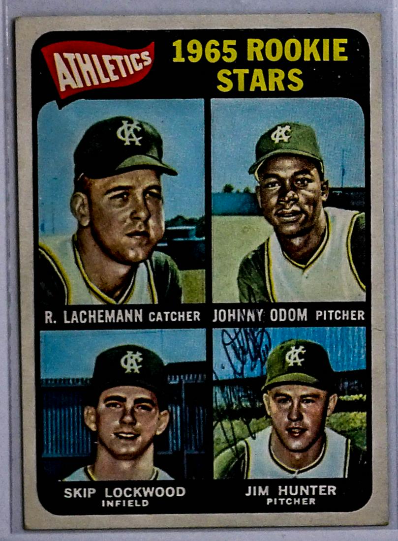 Catfish Hunter Signed 1965 Topps Rookie Card (1 of 2)