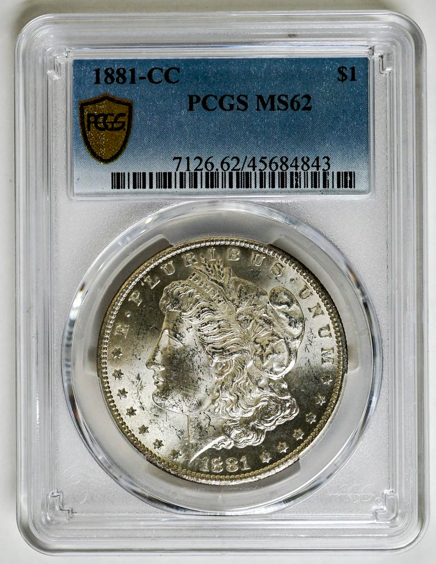 1881-CC Morgan Dollar PCGS MS62 (1 of 2)