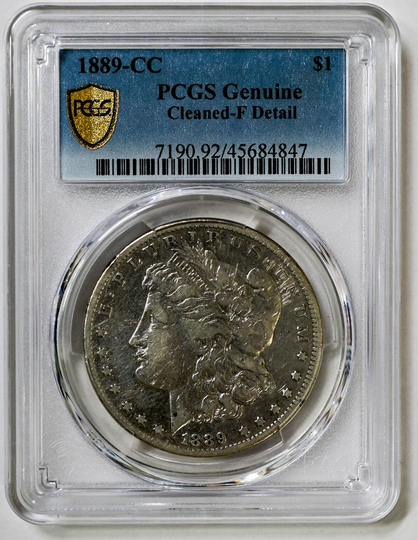 1889-CC Morgan Silver Dollar PCGS Genuine (1 of 2)
