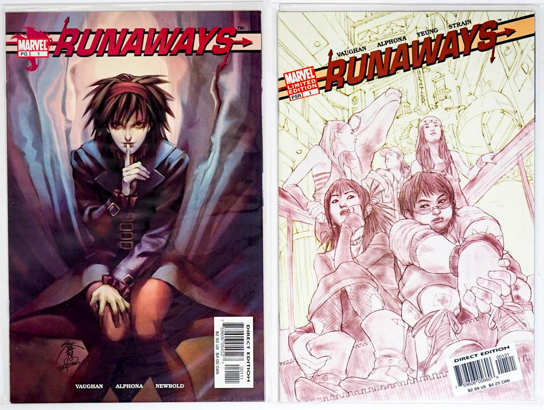 Marvel Runaways No. 1 & No. 1 Limited Ed. MINT NOS (1 of 3)