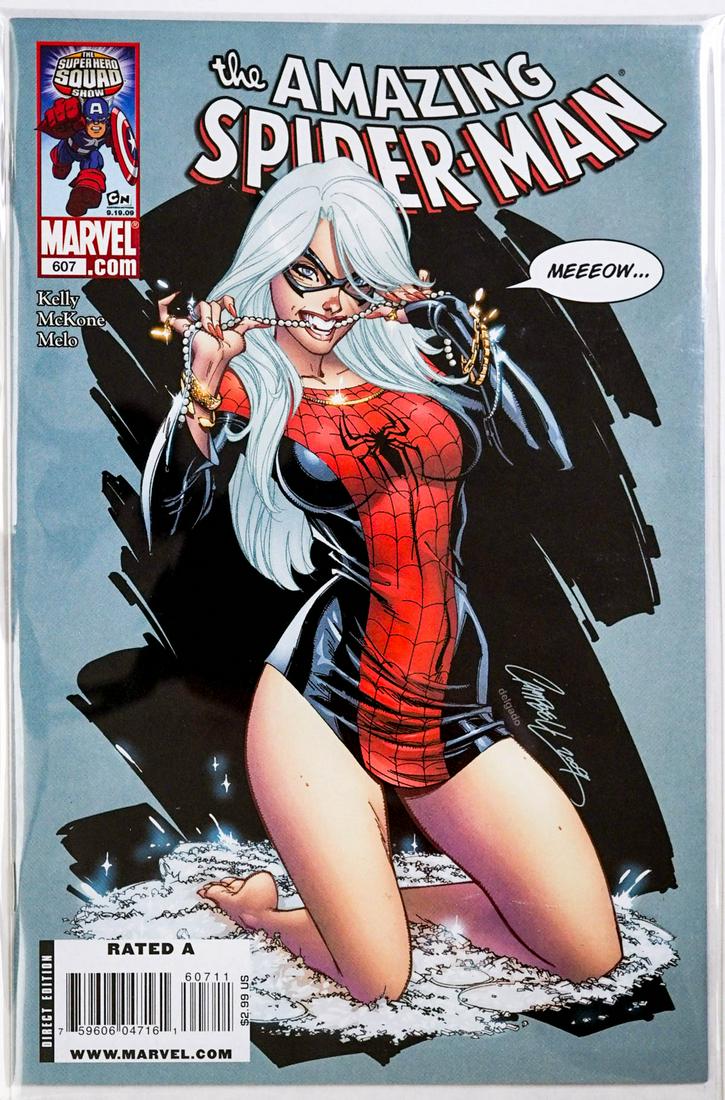 Amazing Spider-Man 607 J. Scott Campbell: Amazing Spider-Man 607 J. Scott Campbell. MINT UNREAD Non-Circulated NOS (New Old Stock). Condition report is provided as an opinion only and is no guarantee as grading can be subjective. Buyer must v
