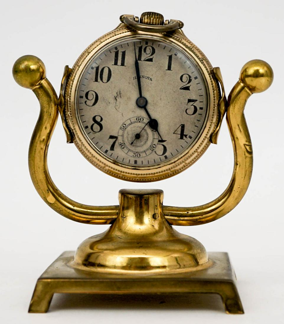 Vintage Brass Pocket Watch w/Stand (1 of 7)