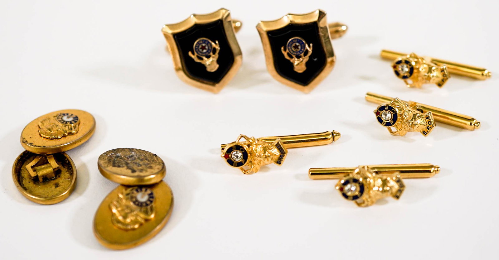 Vintage (4) Sets Gold Tone BPOE Cufflinks (1 of 7)