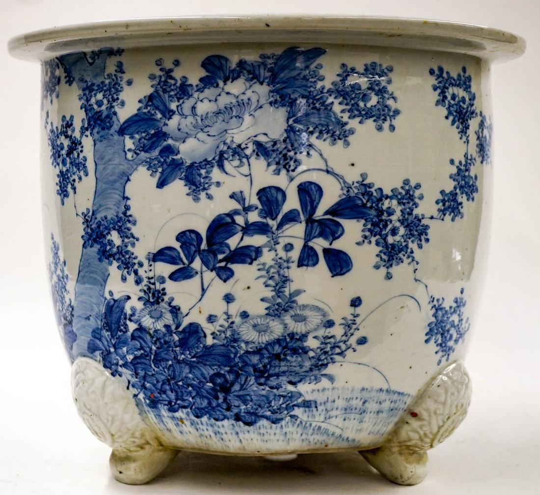 Antique Chinese Blue & White Planter (1 of 7)