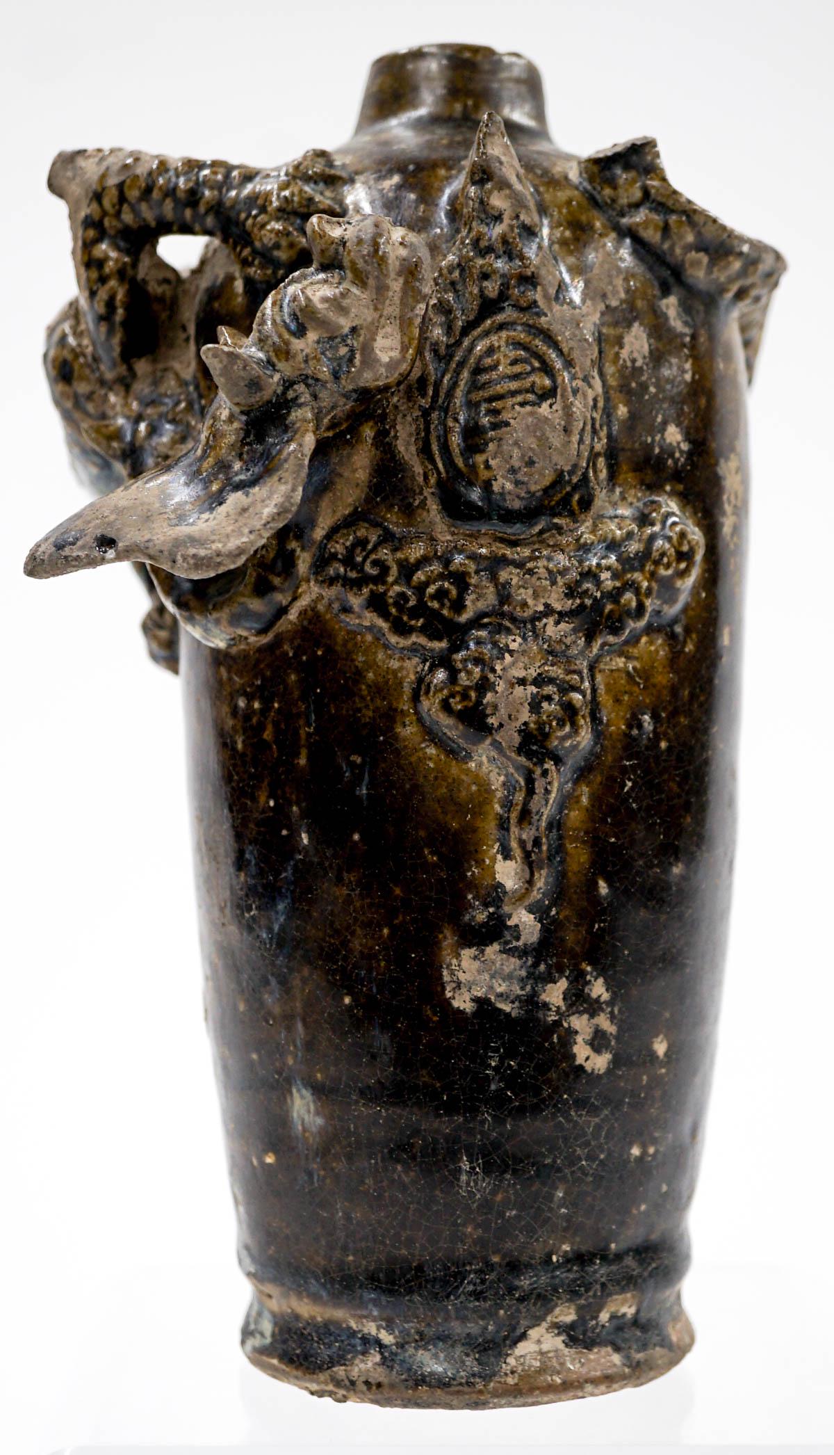 [Ancient, Asian, Chinese, Dragon] Pottery Vase (1 of 6)