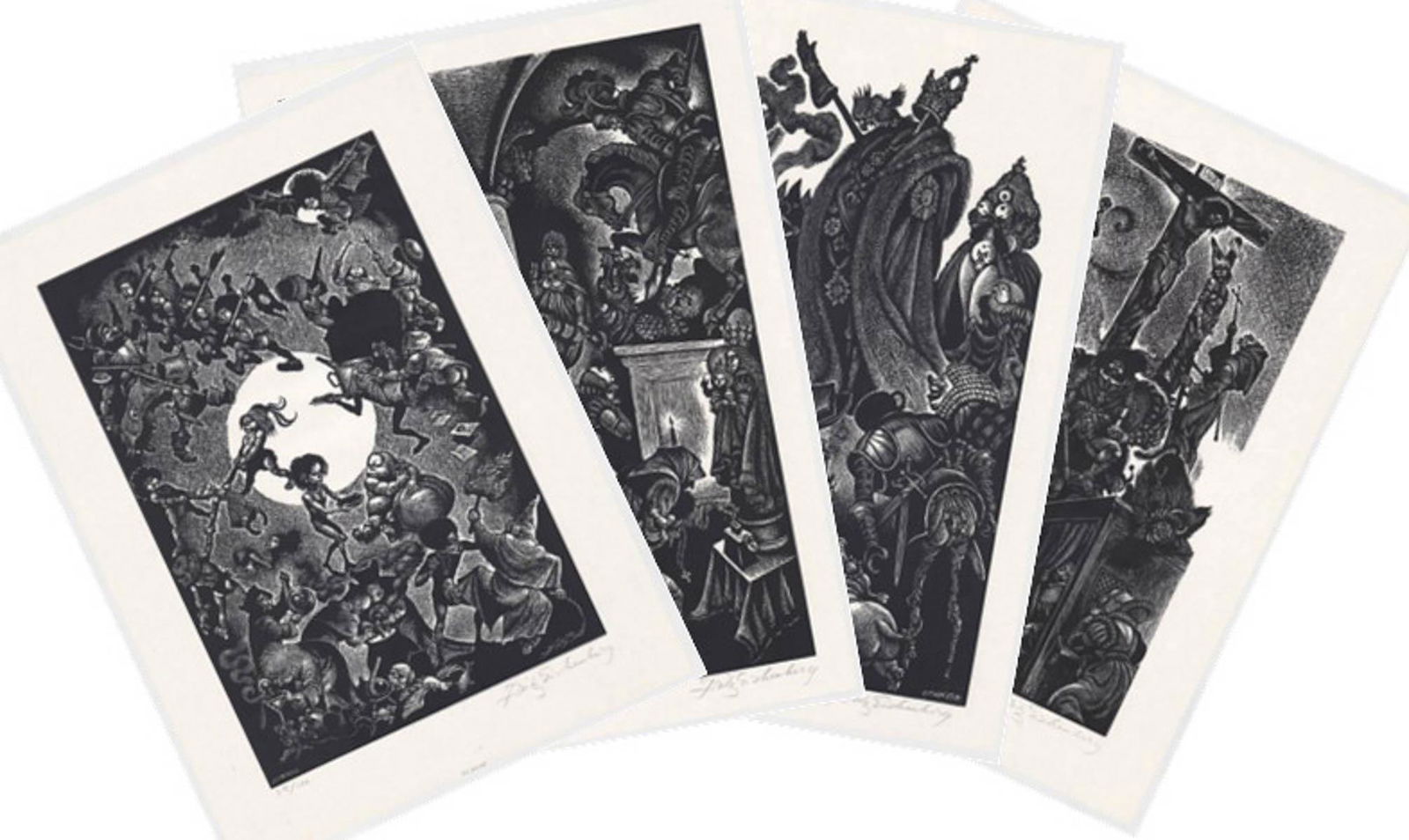 Fritz Eichenberg (4) Signed Engravings (1 of 5)