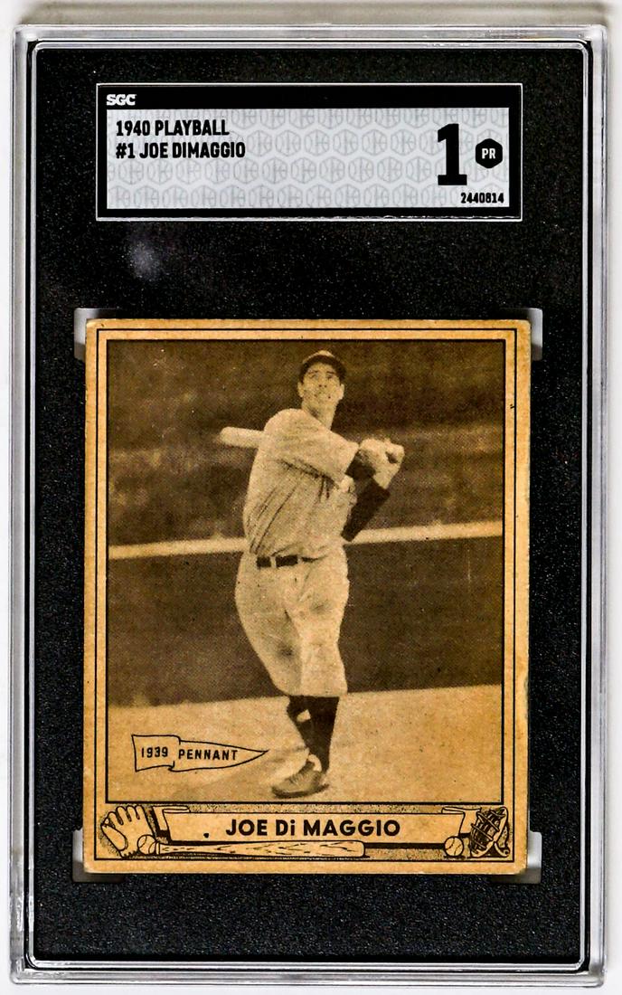 Joe DiMaggio 1940 Playball #1 SGC 1 (1 of 2)
