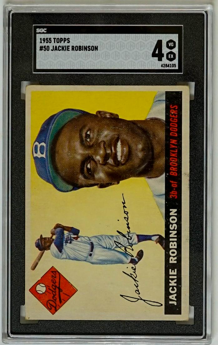 Jackie Robinson 1955 Topps #50 SGC 4 VG-EX (1 of 2)