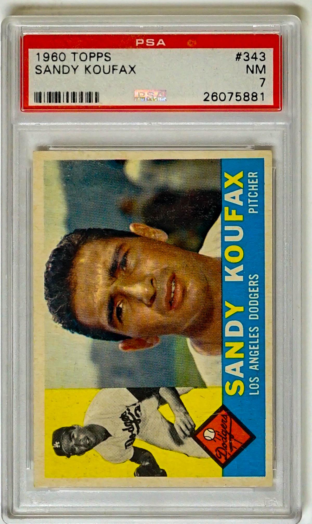 Sandy Koufax 1960 Topps #343 PSA 7 NM (1 of 2)