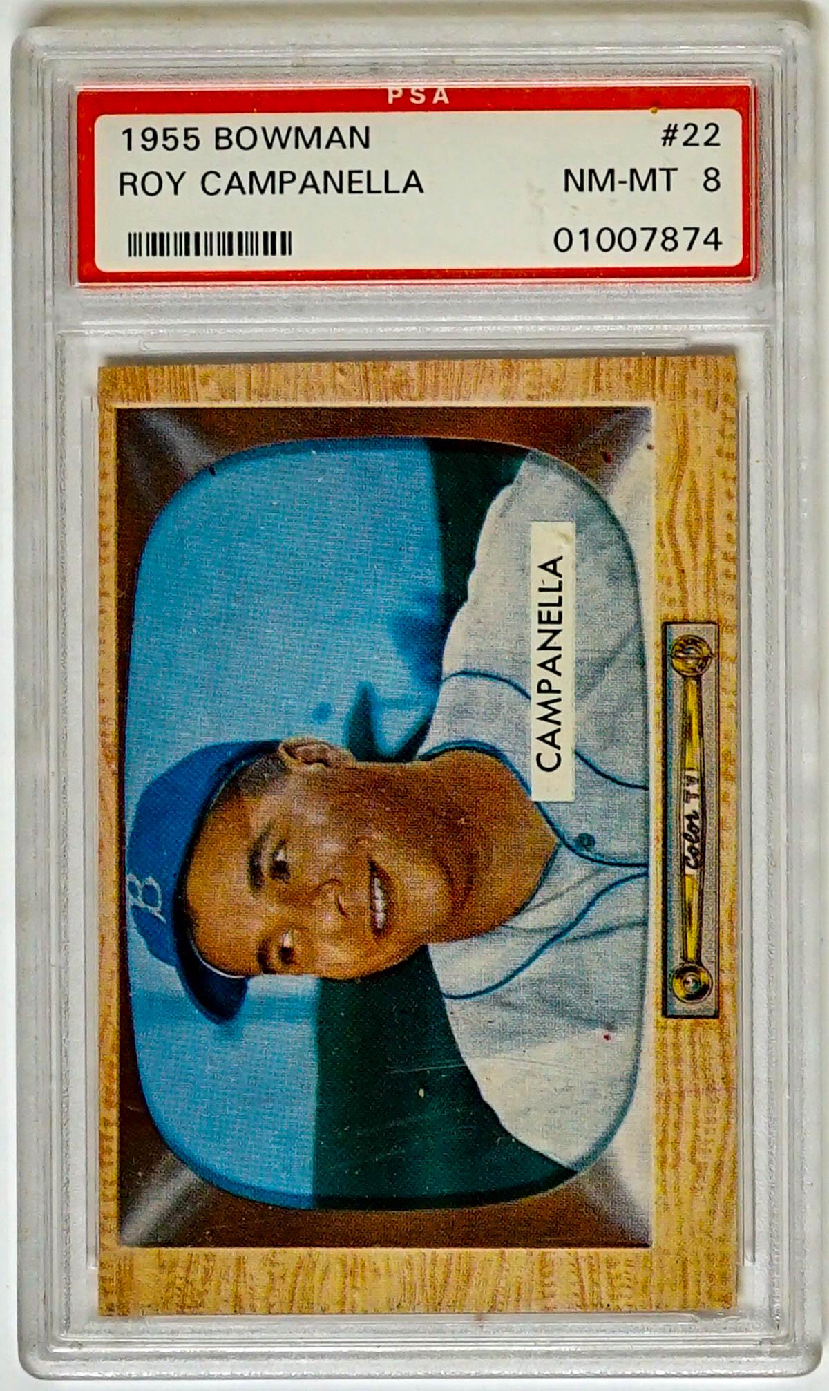 Roy Campanella 1955 Bowman #22 PSA 8 NM-MT (1 of 2)