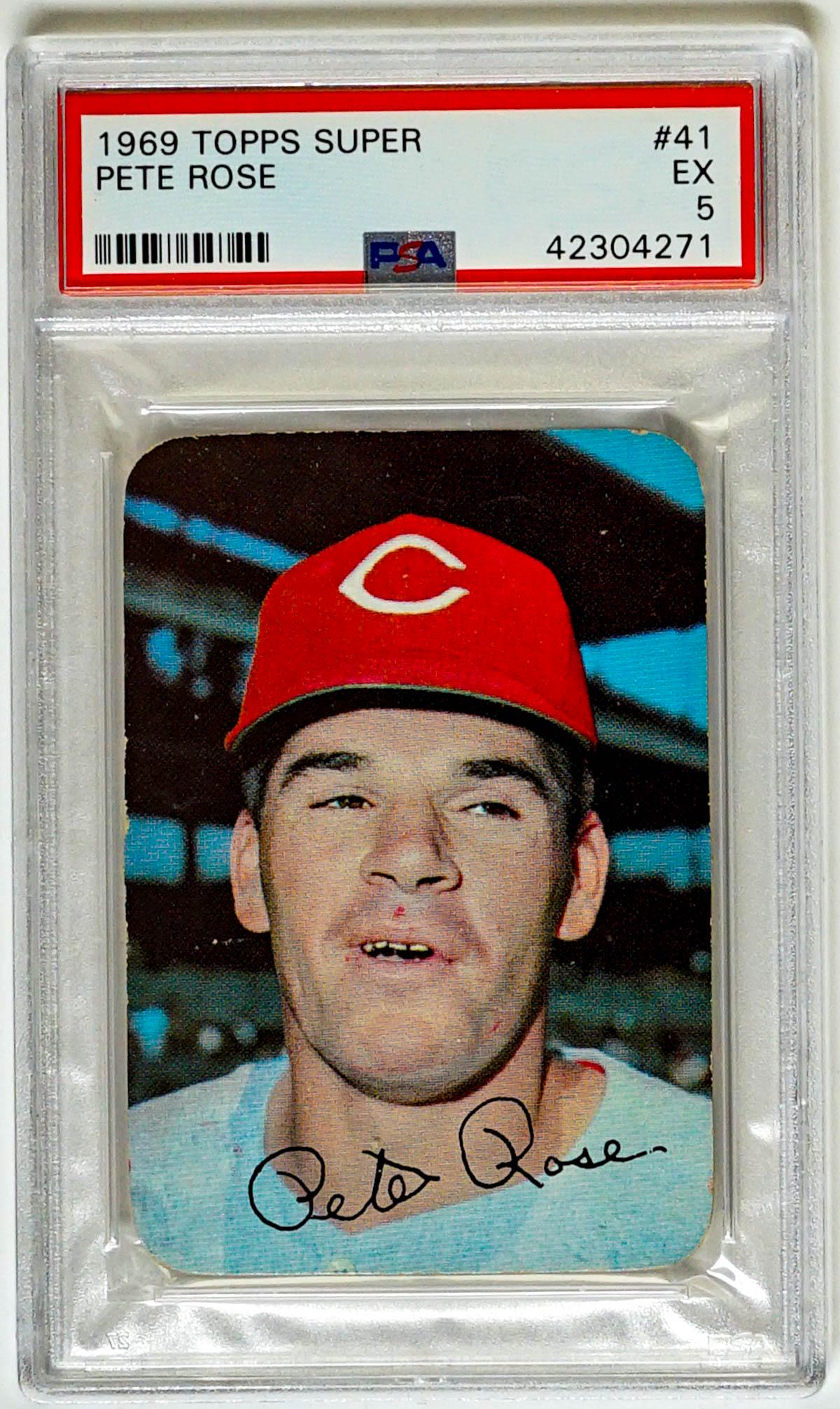 Pete Rose 1969 Topps Super #41 PSA 5 EX (1 of 2)