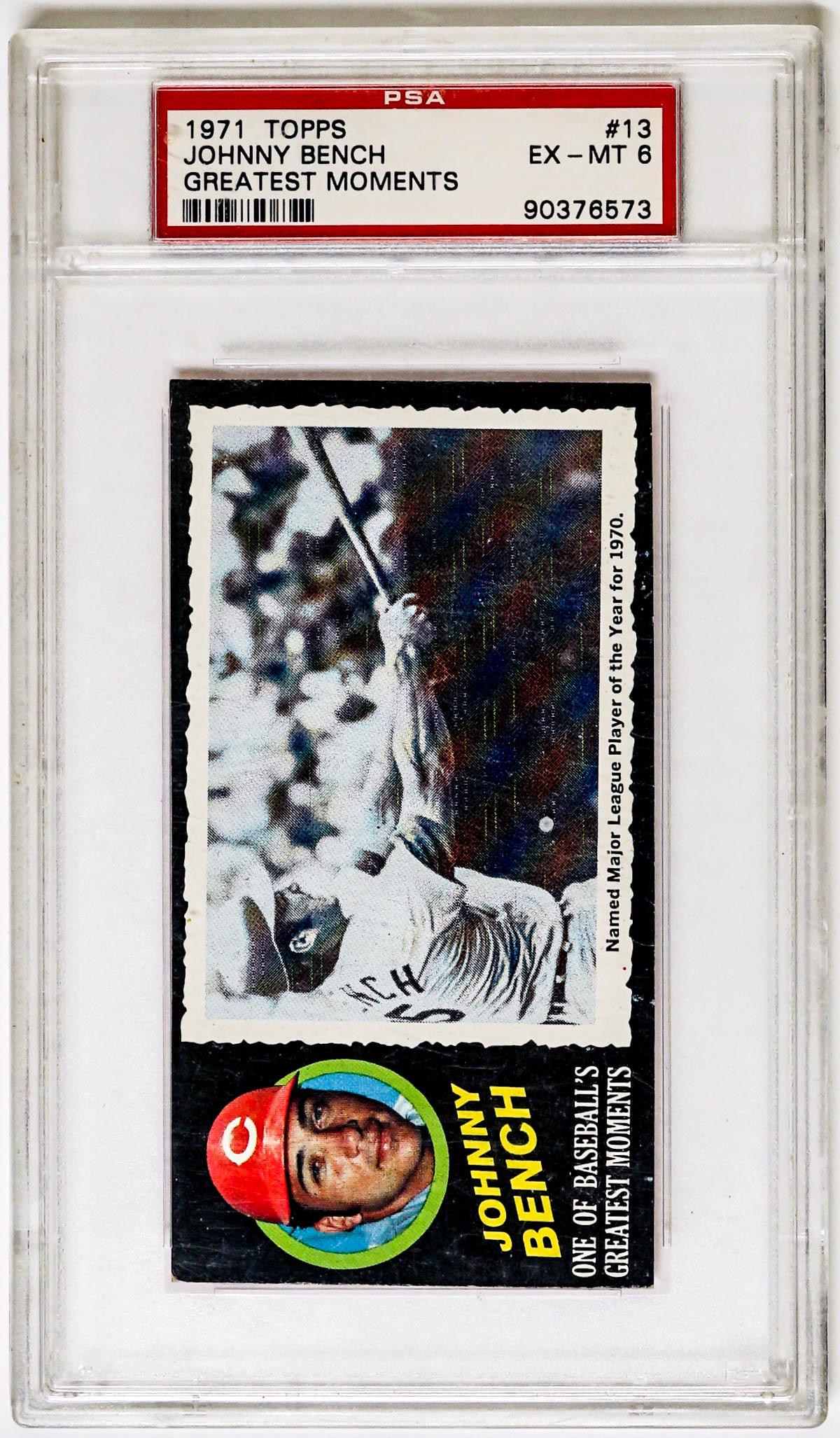 Johnny Bench 1971 Topps Greatest Moments #13 (1 of 2)