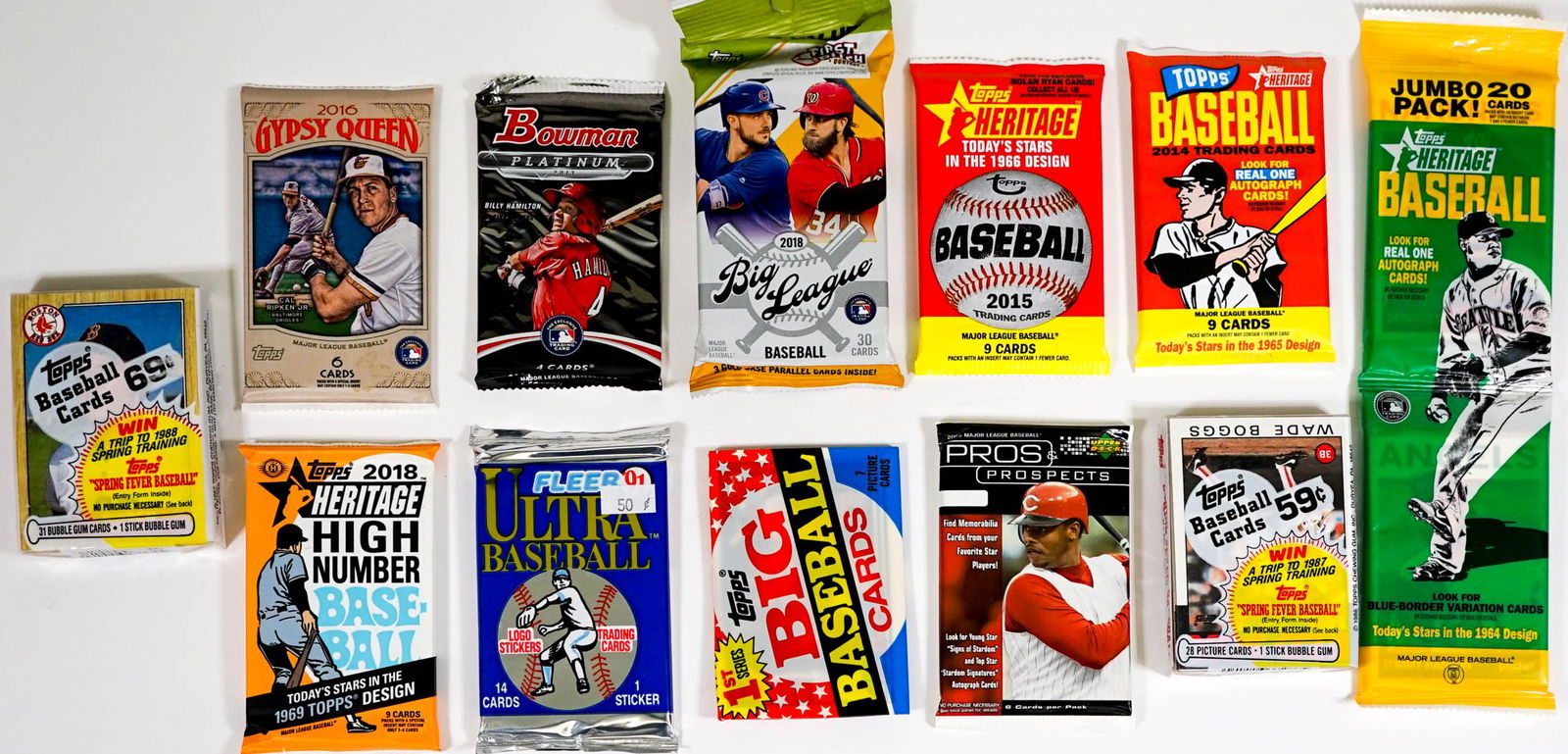 Assorted Unopened, Unsearched Baseball Wax Packs (1 of 5)