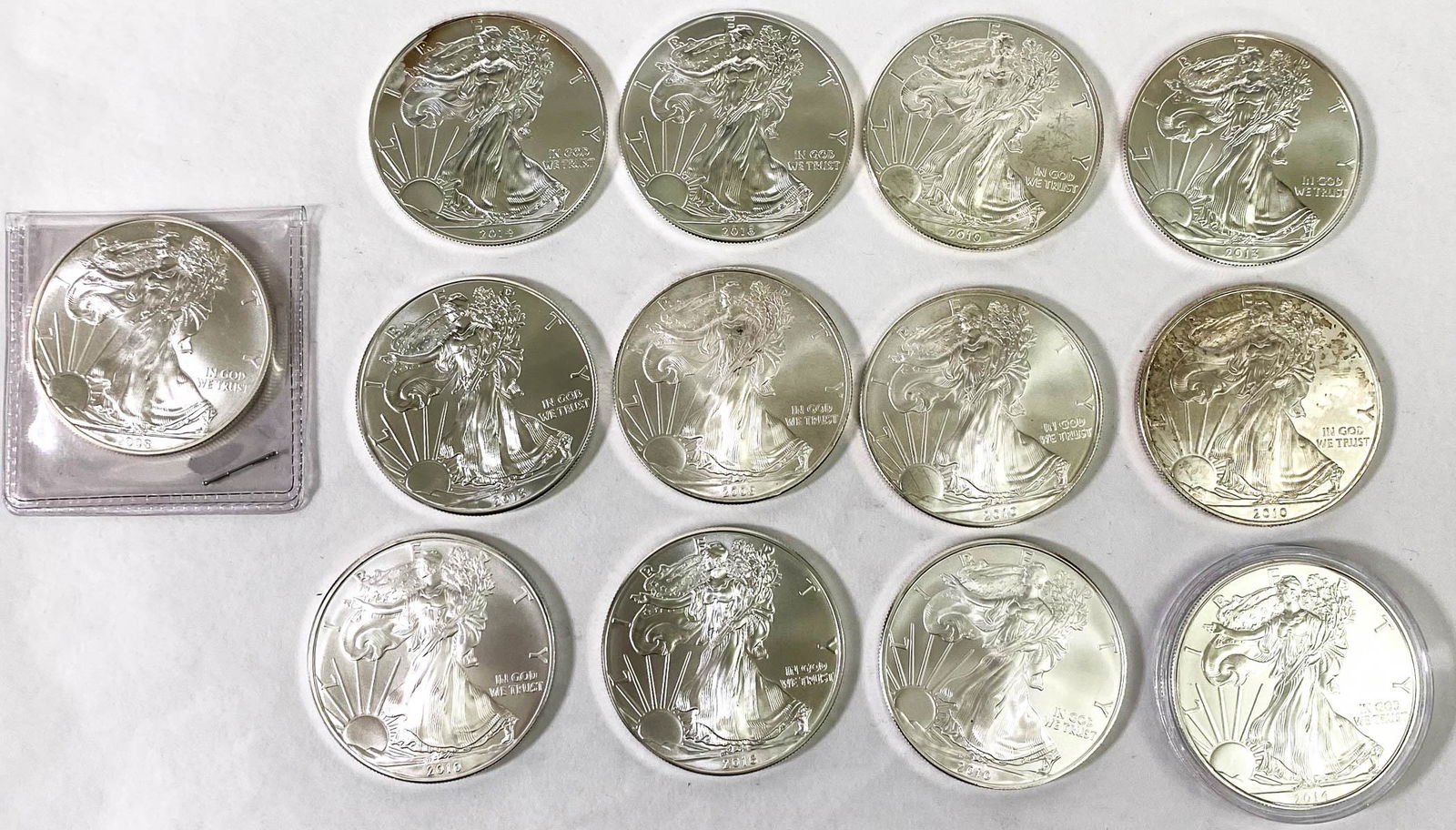 American Eagle Silver Dollars .999 1 oz. (13) (1 of 2)