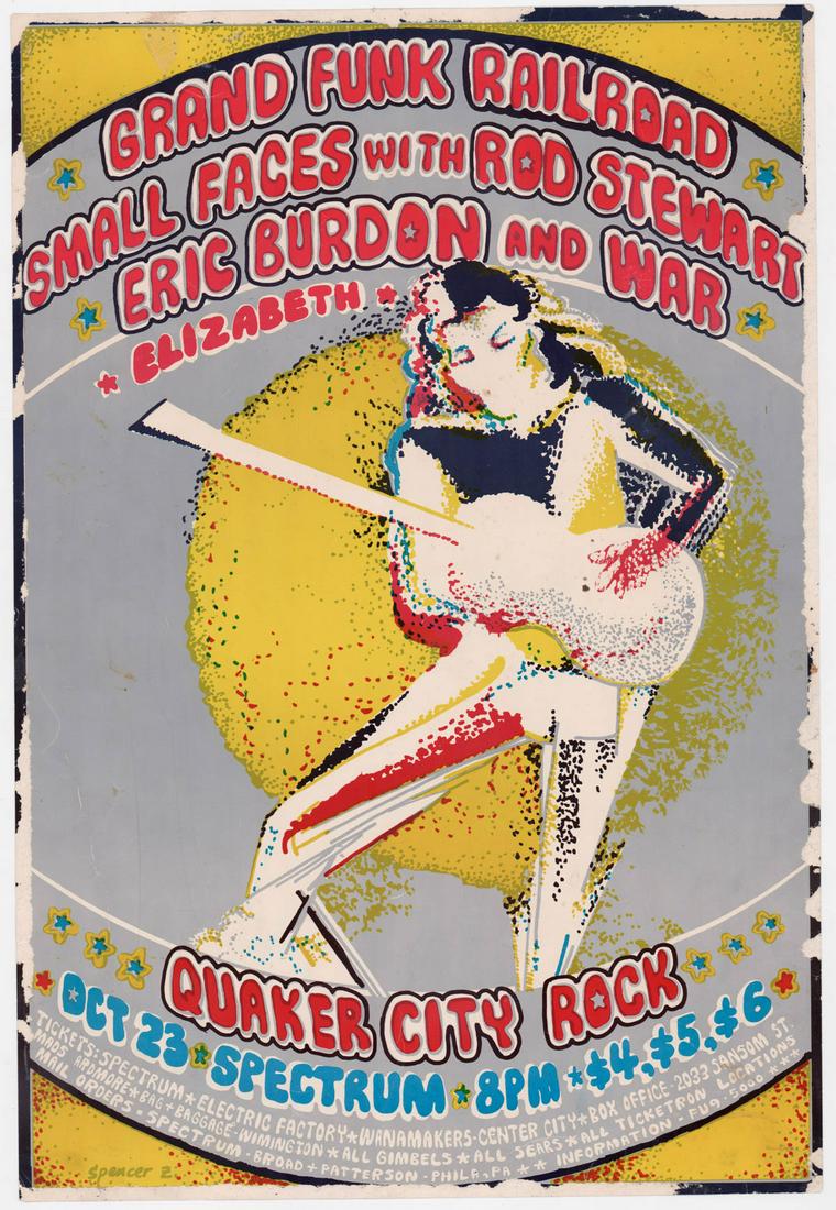 1970 Grand Funk, Rod Stewart, Eric Burdon Poster (1 of 2)