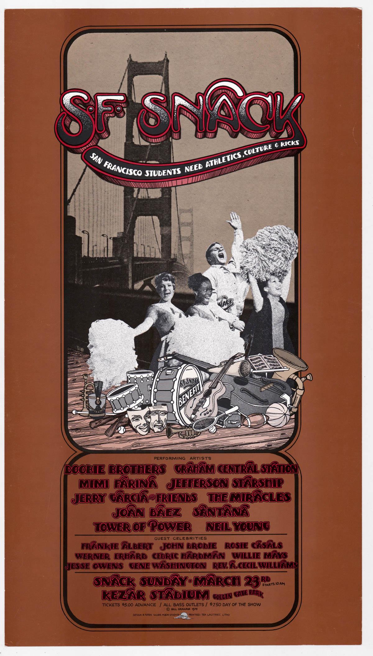 SF Snack Poster Jerry Garcia, Santana, Neil Young (1 of 2)