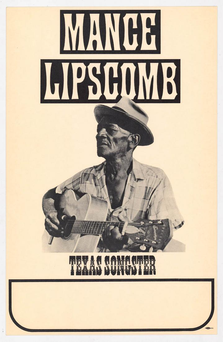 Mance Lipscomb Texas Songster Poster [Blank] (1 of 2)