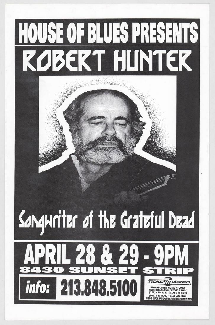 Robert Hunter Songwriter Grateful Dead Poster (1 of 2)